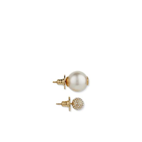 26FW 지미추 이어링 AURI STUDS JIQ GOWCR GOLD WHITE - JIMMY CHOO