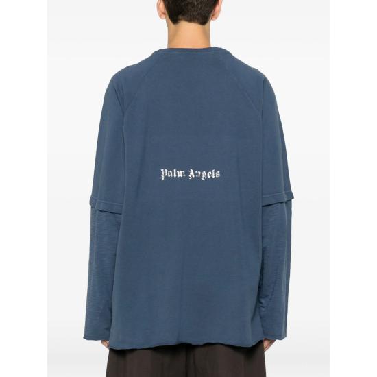 26FW 팜앤젤스 긴팔 티셔츠 PAMAB003J R001 4603 BLUE - PALM ANGELS