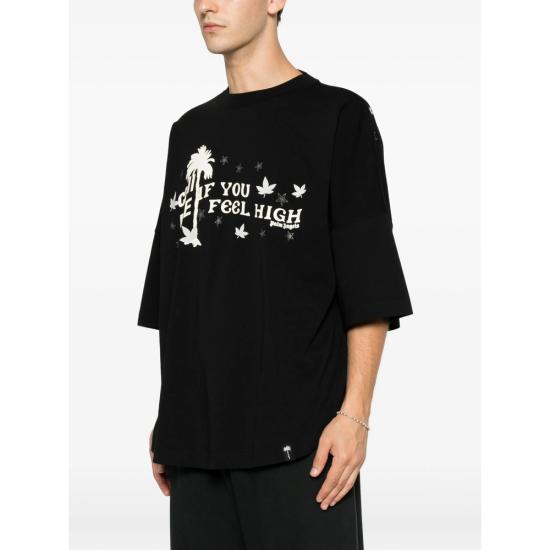 26FW 팜앤젤스 반팔 티셔츠 PAMAA005J R001 1003 BLACK - PALM ANGELS