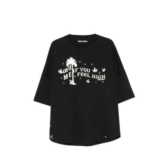 26FW 팜앤젤스 반팔 티셔츠 PAMAA005J R001 1003 BLACK