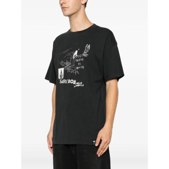 26FW 팜앤젤스 반팔 티셔츠 PAMAA001J R007 1110 BLACK - PALM ANGELS