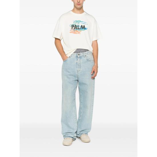 26FW 팜앤젤스 반팔 티셔츠 PAMAA001J R004 0384 NEUTRALS - PALM ANGELS