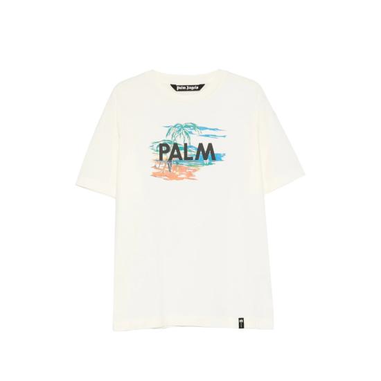 26FW 팜앤젤스 반팔 티셔츠 PAMAA001J R004 0384 NEUTRALS