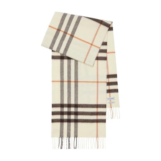 26FW 버버리 체크 캐시미어 스카프 8112634 MU GIANT C A4486 WHITE BROWN