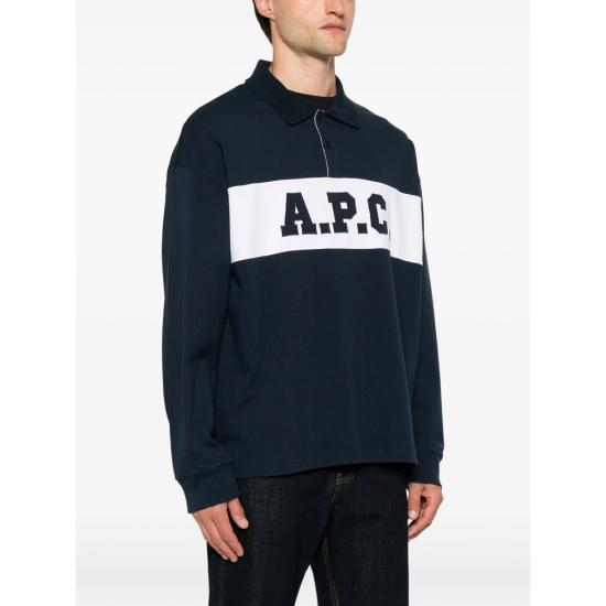 26FW 아페쎄 폴로 티셔츠 COHRU H26633 IAK BLUE - A.P.C.