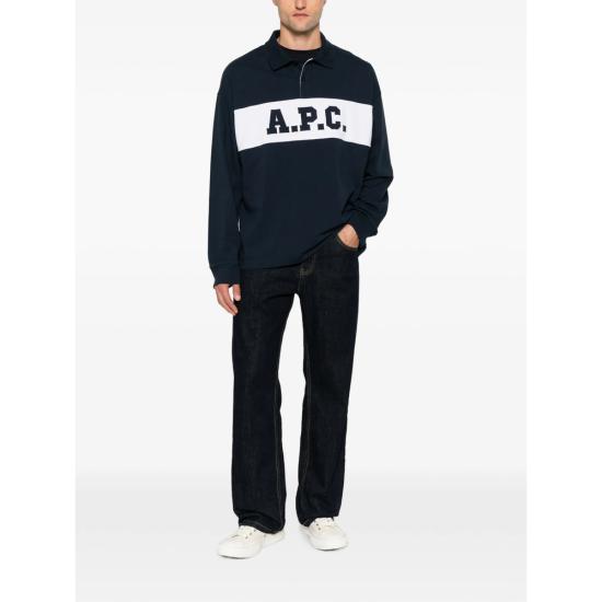 26FW 아페쎄 폴로 티셔츠 COHRU H26633 IAK BLUE - A.P.C.