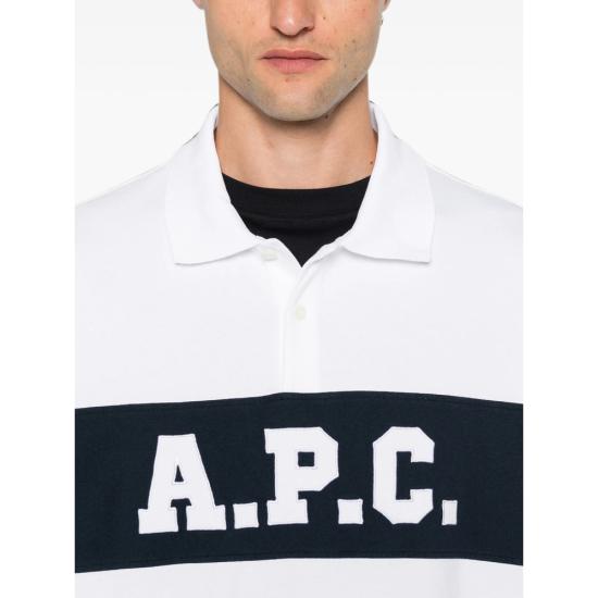 26FW 아페쎄 폴로 티셔츠 COHRU H26633 AAB WHITE - A.P.C.