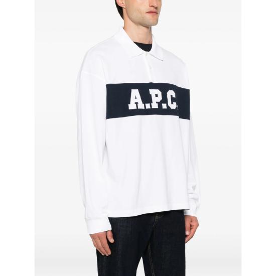 26FW 아페쎄 폴로 티셔츠 COHRU H26633 AAB WHITE - A.P.C.