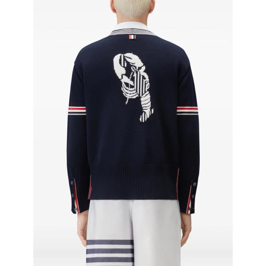 26FW 톰브라운 가디건 MKC645A Y3043 415 BLUE - THOM BROWNE
