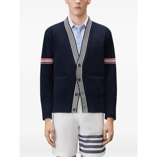 26FW 톰브라운 가디건 MKC645A Y3043 415 BLUE - THOM BROWNE
