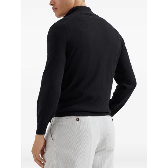 26FW 브루넬로 쿠치넬리 캐시미어 집업 니트 M2200124 CH101 BLACK - BRUNELLO CUCINELLI