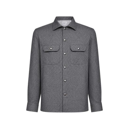 26FW 브루넬로 쿠치넬리 긴팔 셔츠 MY6660721 C002 GREY