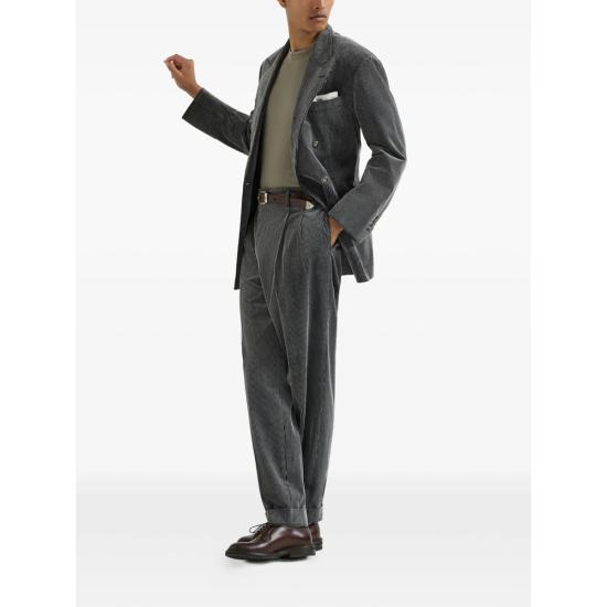 26FW 브루넬로 쿠치넬리 자수 로고 티셔츠 M0B137427 CAE09 GREY - BRUNELLO CUCINELLI