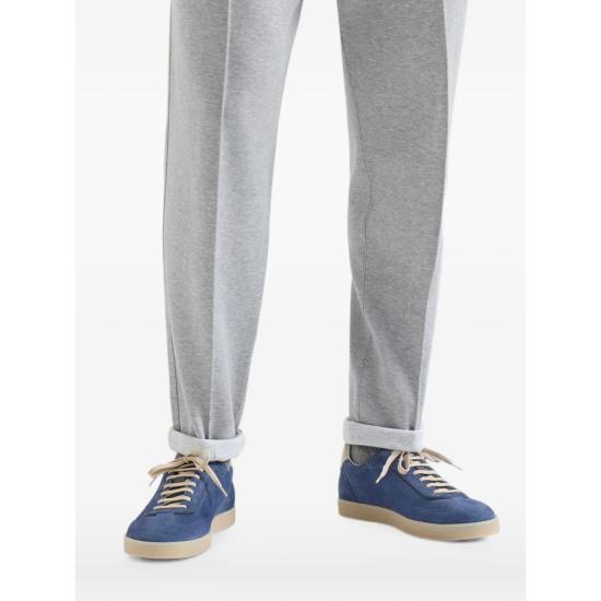 26FW 브루넬로 쿠치넬리 스웨이드 스니커즈 MZUMGLJ336 CHJ48 BLUE - BRUNELLO CUCINELLI