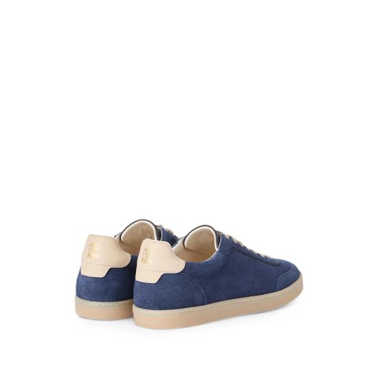 26FW 브루넬로 쿠치넬리 스웨이드 스니커즈 MZUMGLJ336 CHJ48 BLUE - BRUNELLO CUCINELLI