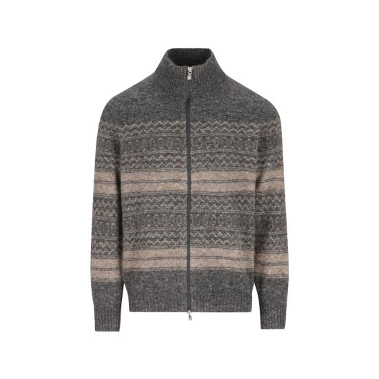 26FW 브루넬로 쿠치넬리 집업 니트 MTF710016 CTR58 GREY NEUTRALS