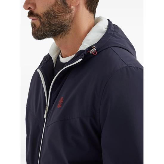 26FW 브루넬로 쿠치넬리 나일론 후디드 자켓 MM49A7431G C1086 BLUE - BRUNELLO CUCINELLI