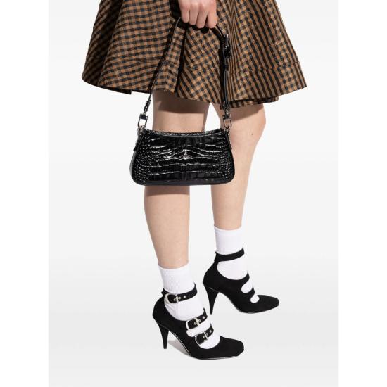 26FW 비비안웨스트우드 타샤 크로커다일 숄더 폰백 5801000JW L0098 N401 BLACK - VIVIENNE WESTWOOD