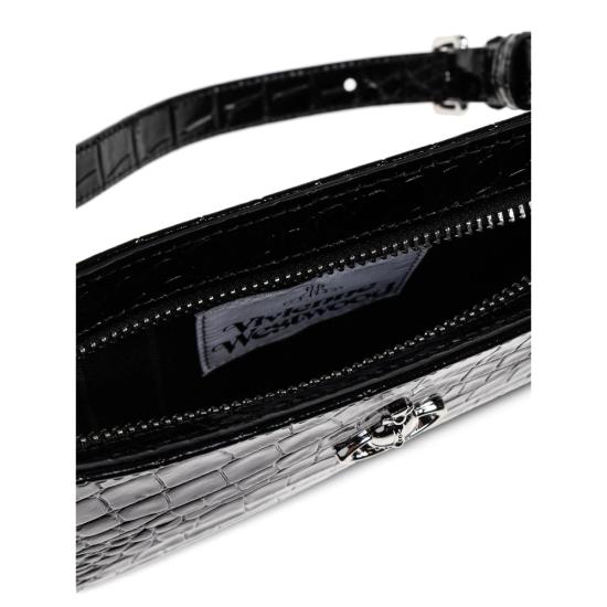26FW 비비안웨스트우드 타샤 크로커다일 숄더 폰백 5801000JW L0098 N401 BLACK - VIVIENNE WESTWOOD