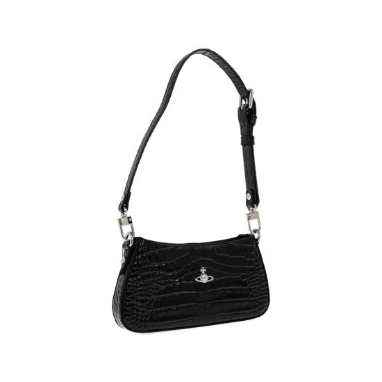26FW 비비안웨스트우드 타샤 크로커다일 숄더 폰백 5801000JW L0098 N401 BLACK - VIVIENNE WESTWOOD