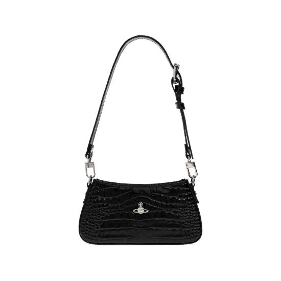 26FW 비비안웨스트우드 타샤 크로커다일 숄더 폰백 5801000JW L0098 N401 BLACK
