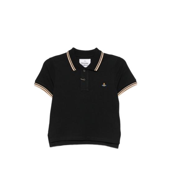 26FW 비비안웨스트우드 폴로 티셔츠 1H010005 J00AU N401 BLACK