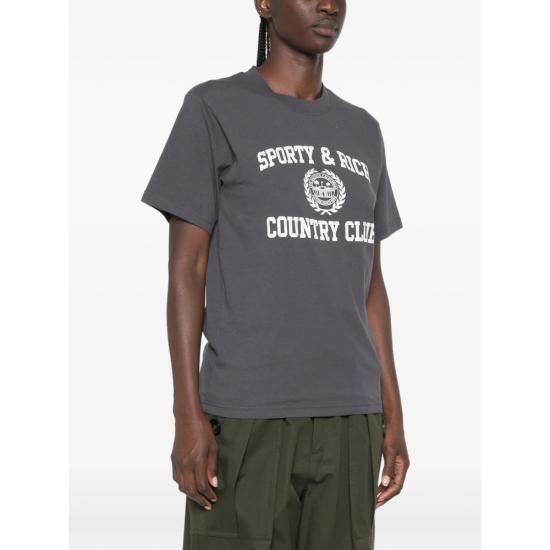 26FW 스포티앤리치 반팔 티셔츠 TO119711218GY CARBO GREY - SPORTY & RICH