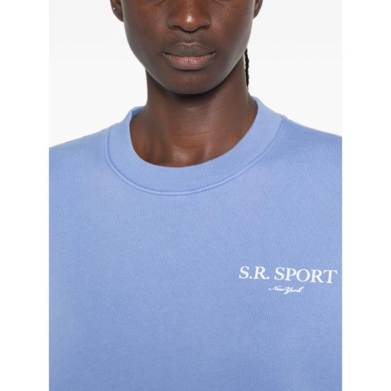 26FW 스포티앤리치 긴팔 티셔츠 ST098711304BL SOFTE BLUE - SPORTY & RICH