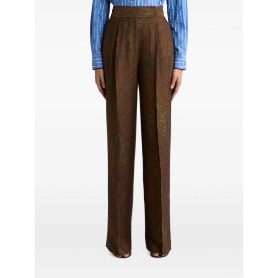 26FW 에트로 수트 팬츠 99TJB1B WREA0073 S980 BROWN GREEN - ETRO