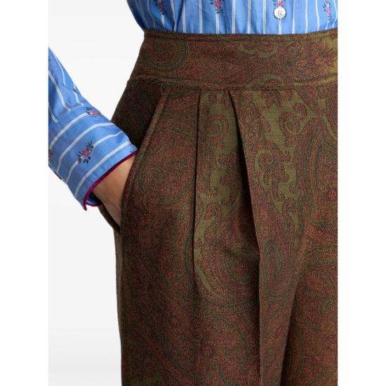26FW 에트로 수트 팬츠 99TJB1B WREA0073 S980 BROWN GREEN - ETRO