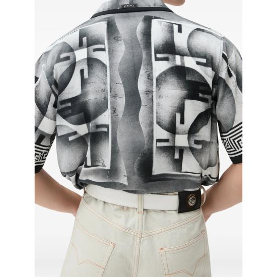 26FW 베르사체 반팔 셔츠 1A18726 1025703 5B040 BLACK GREY - VERSACE