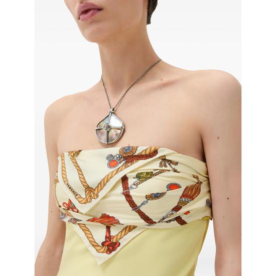 26FW 베르사체 숏 원피스 1A18671 1025867 5KA00 GREEN - VERSACE