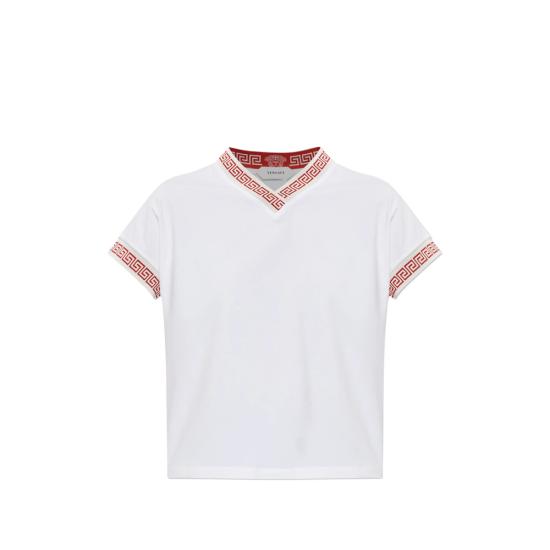 26FW 베르사체 반팔 티셔츠 1A18712 1025427 1W000 WHITE