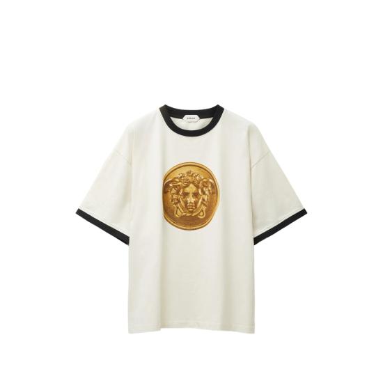 26FW 베르사체 반팔 티셔츠 1A18735 1026093 1W790 WHITE