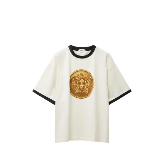 26FW 베르사체 반팔 티셔츠 1A18735 1026093 1W790 WHITE