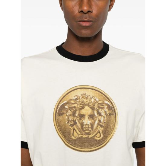 26FW 베르사체 반팔 티셔츠 1A18735 1026093 1W790 WHITE - VERSACE