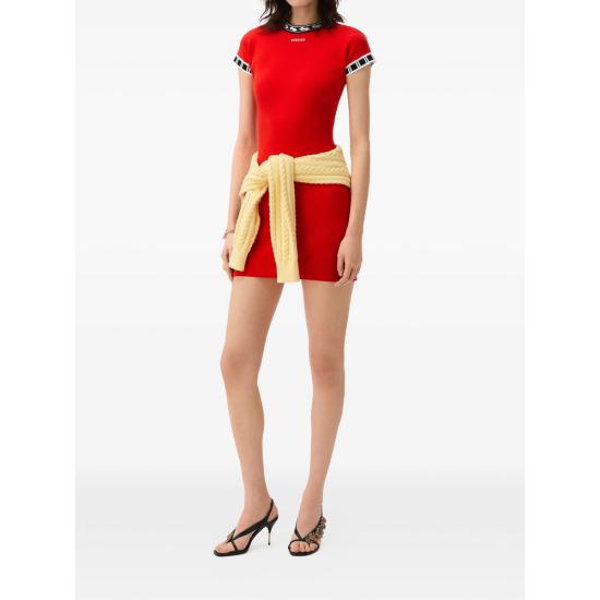 26FW 베르사체 숏 원피스 1A18356 1025767 1RC90 RED - VERSACE