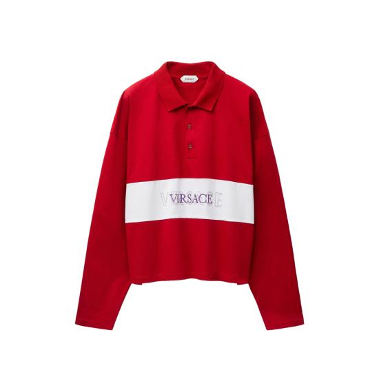 26FW 베르사체 폴로 티셔츠 1A18391 1025429 1RC40 RED