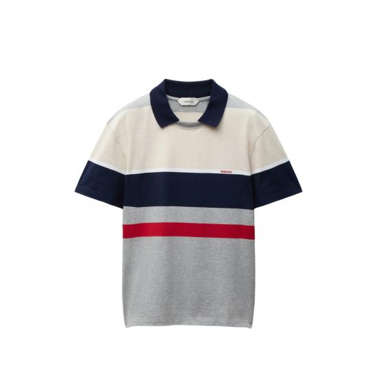 26FW 베르사체 폴로 티셔츠 1A17890 1024579 6WO30 GREY NEUTRALS