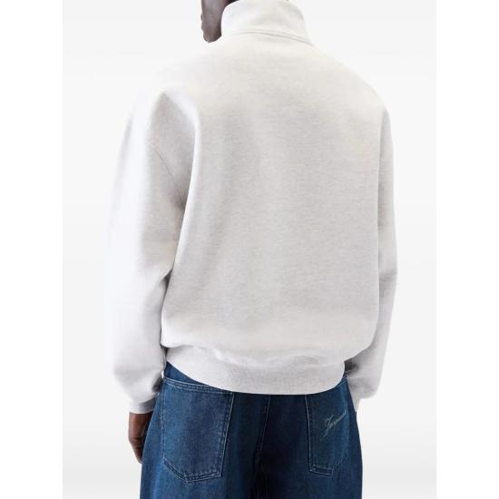 26FW 자크뮈스 하프 집업 스웨트 셔츠 SSM00313 AJ00174 951 GREY - JACQUEMUS