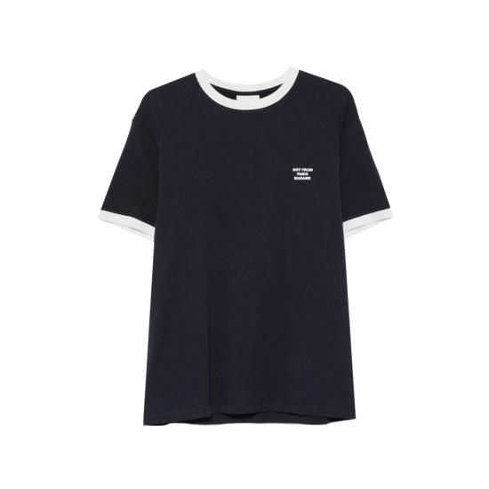 26FW 드롤드무슈 반팔 티셔츠 PERM TS339 CO311 NAVY BLUE