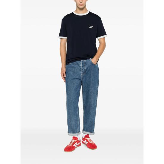 26FW 드롤드무슈 반팔 티셔츠 PERM TS339 CO311 NAVY BLUE - DROLE DE MONSIEUR