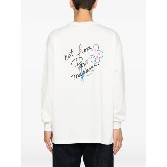 26FW 드롤드무슈 긴팔 티셔츠 L TS340 CO248 OFFWH WHITE - DROLE DE MONSIEUR