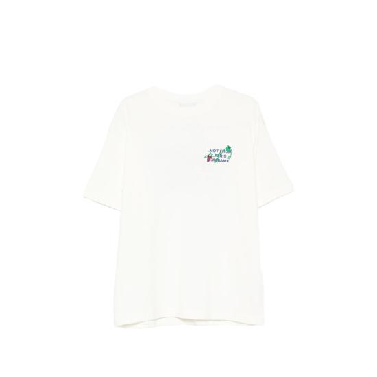 26FW 드롤드무슈 반팔 티셔츠 L TS327 CO248 OFFWH WHITE