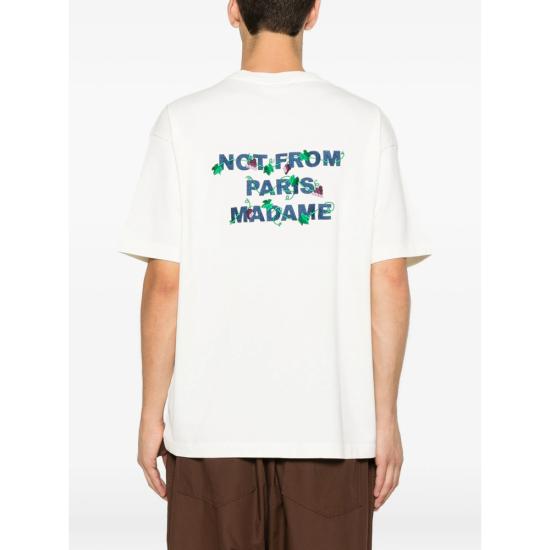 26FW 드롤드무슈 반팔 티셔츠 L TS327 CO248 OFFWH WHITE - DROLE DE MONSIEUR