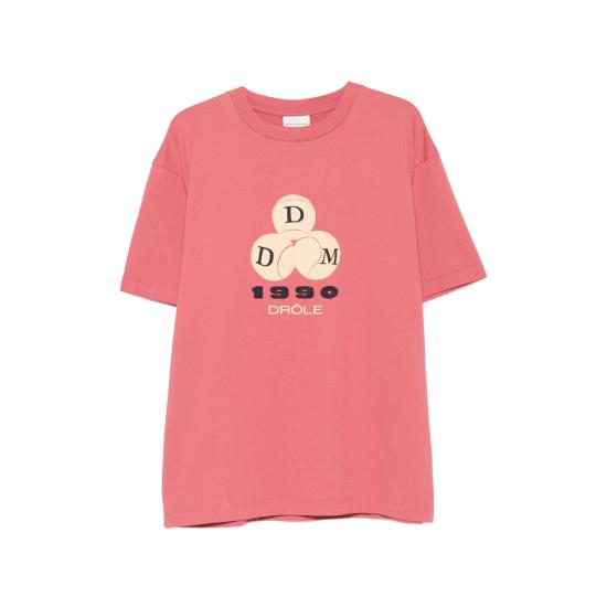 26FW 드롤드무슈 반팔 티셔츠 L TS328 CO248 BLPIN PINK