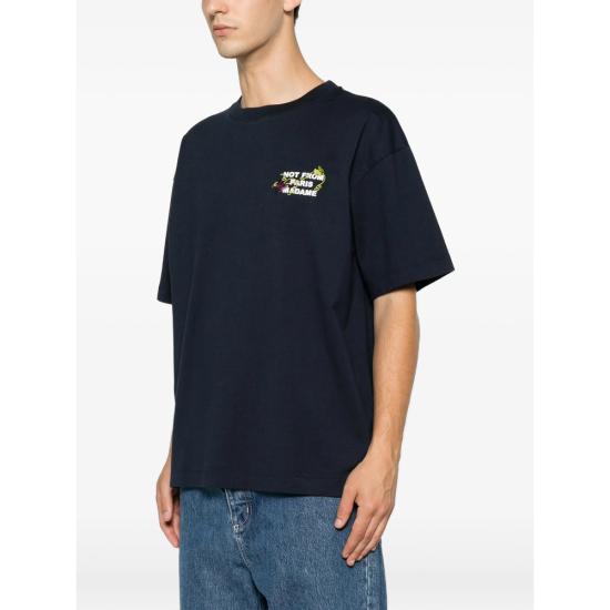 26FW 드롤드무슈 반팔 티셔츠 L TS327 CO248 NAVY BLUE - DROLE DE MONSIEUR