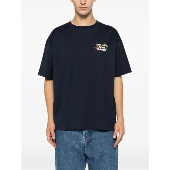 26FW 드롤드무슈 반팔 티셔츠 L TS327 CO248 NAVY BLUE - DROLE DE MONSIEUR