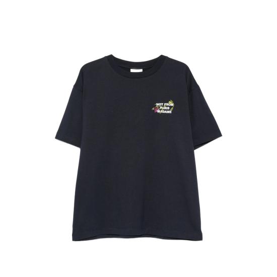 26FW 드롤드무슈 반팔 티셔츠 L TS327 CO248 NAVY BLUE