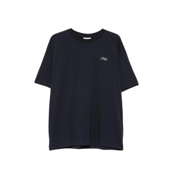 26FW 드롤드무슈 반팔 티셔츠 L TS324 CO311 NAVY BLUE WHITE